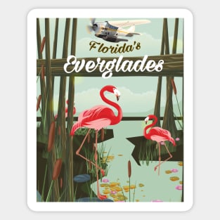 Florida Everglades travel poster Sticker